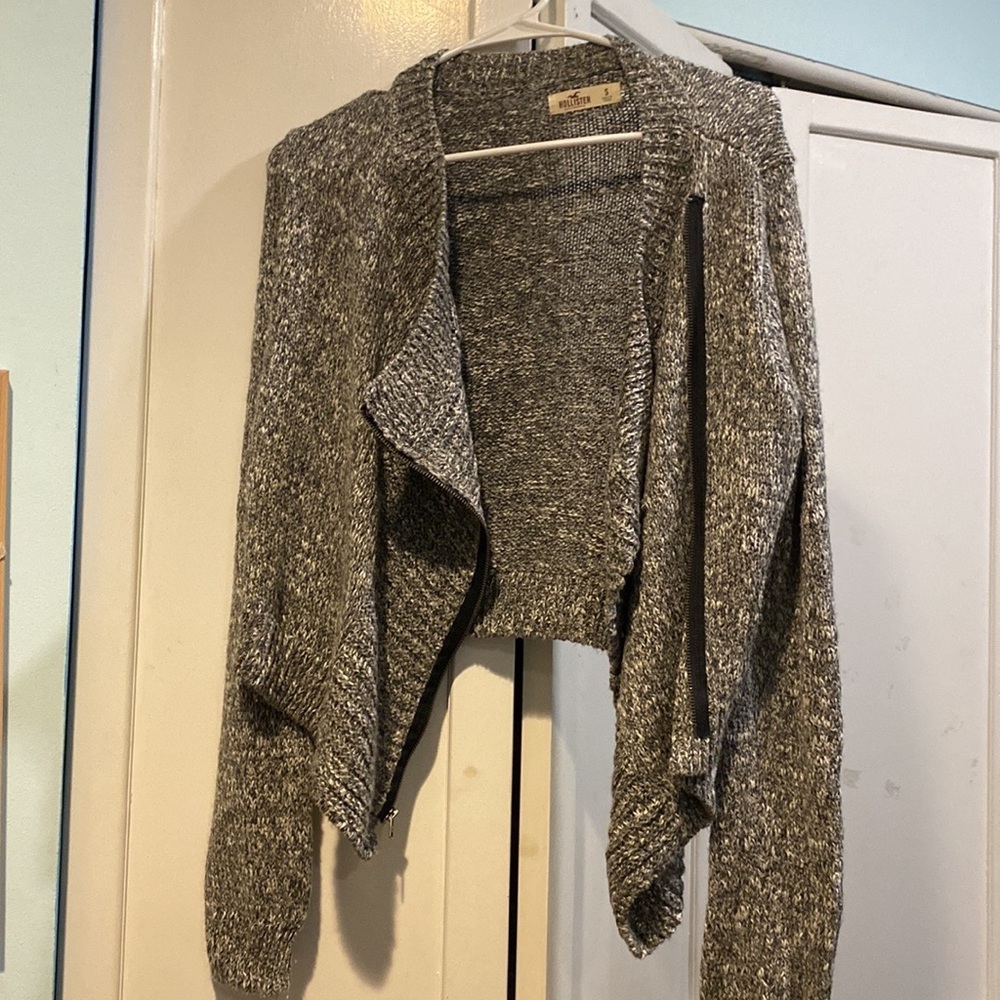 Hollister side zipper short cardigan